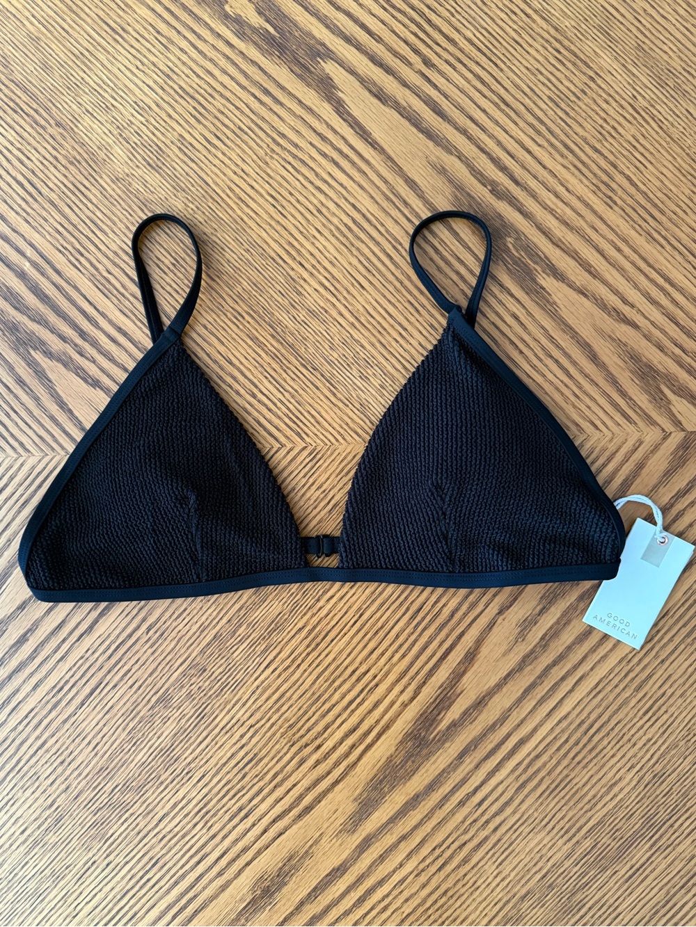 GOOD AMERICAN Compression Perfect Fit Bikini Top - Black